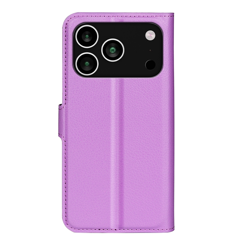 Litchi könyv tok iPhone 17 Pro Max készülékhez - lila