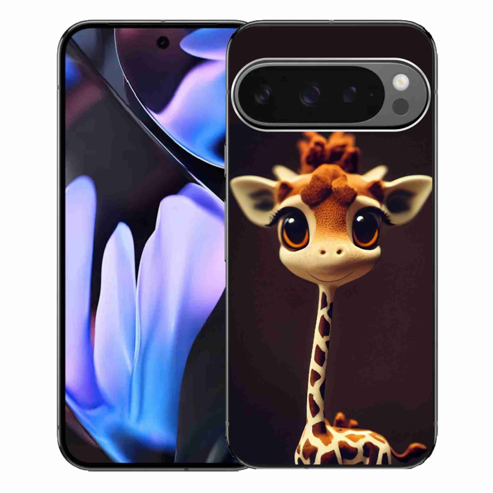 Zselés borítás mmCase a Google Pixel 9 Pro XL-hez - kis zsiráf