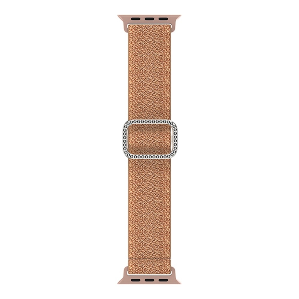 Dekor nejlon szíj Apple Watch Ultra/Ultra 2 49mm/SE/SE 2022/2023 44mm/9/8/7 45mm/6/5/4 44mm/3/2/1 42 mm-es Apple Watch Ultra/Ultra 2 49mm/SE/SE 2022/2023 44mm/9/8/7 45mm/6/5/4 44mm/3/2/1 42 mm - rózsa arany