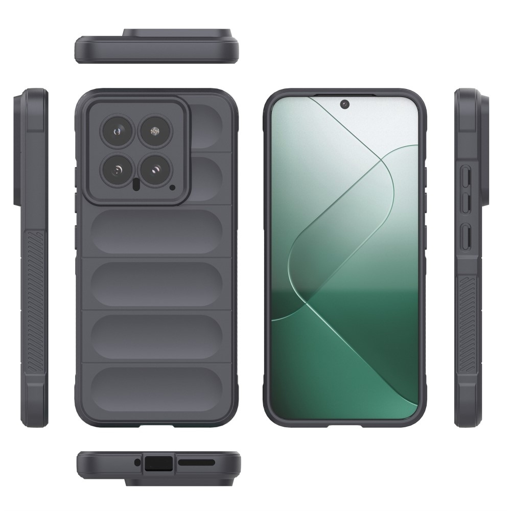 Rugg tartós zselés tok Xiaomi 14 - sötétszürke