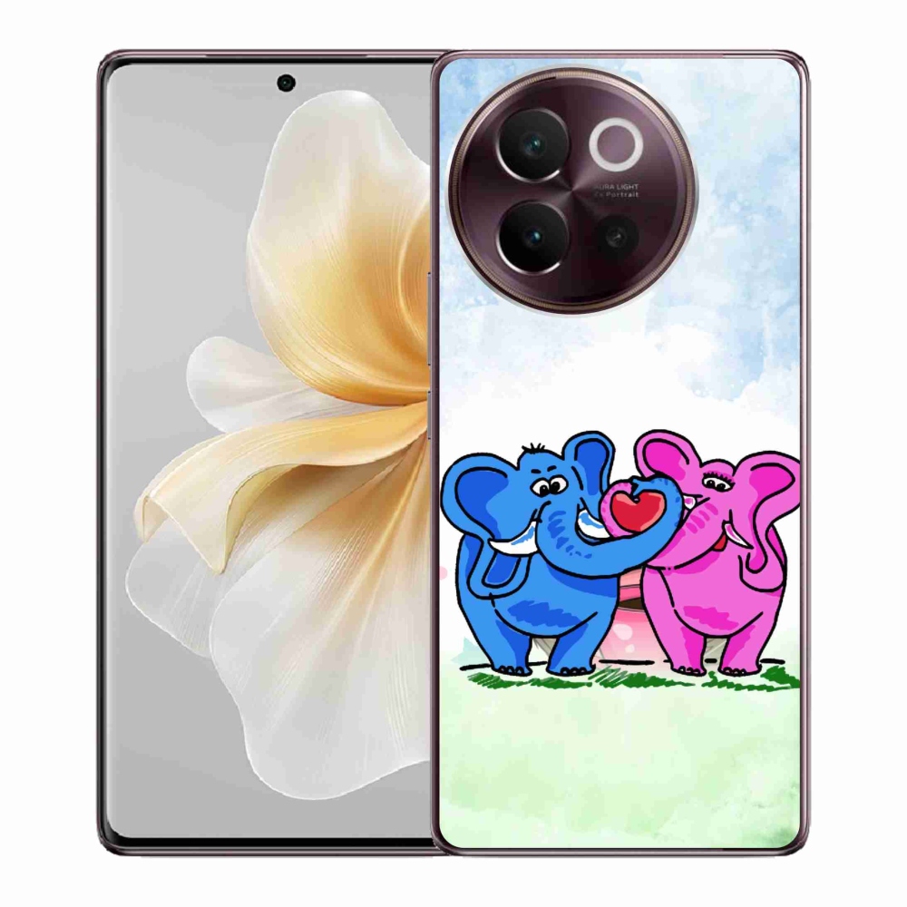 Gél borítás mmCase a Vivo V40 Lite 5G-hez - szerelmes elefántok