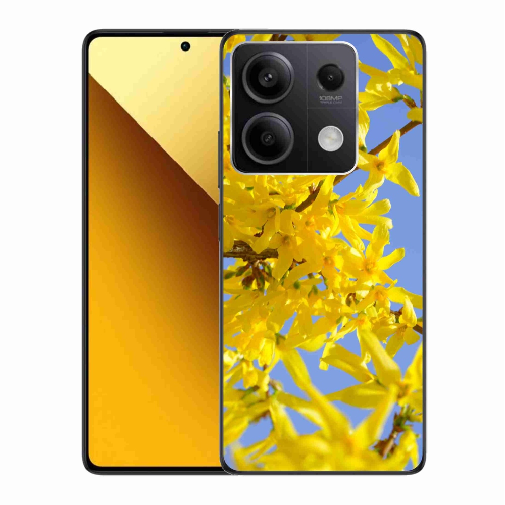 Gél borító mmCase a Xiaomi Redmi Note 13 5G-hez - sárga virágok
