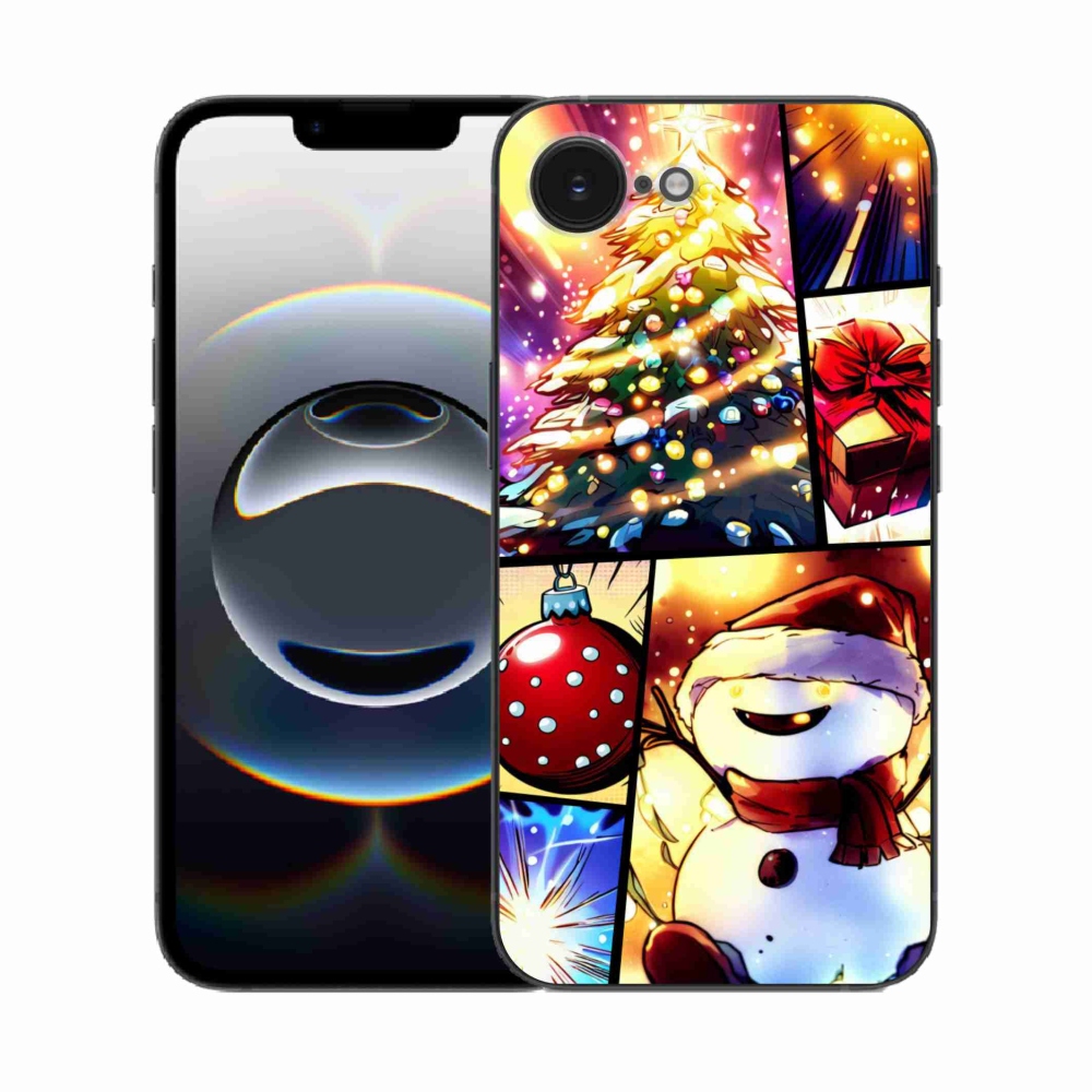 Gél borító mmCase iPhone 16e készülékhez - Karácsonyi motívumok 1