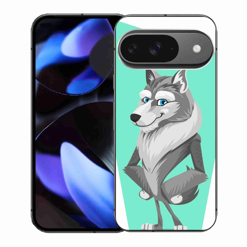 Zselés borítás mmCase a Google Pixel 9/9 Pro számára - rajzfilm farkas