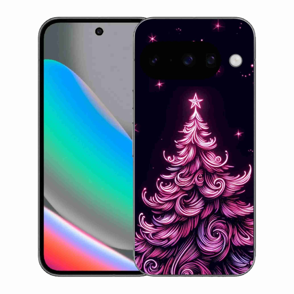 Gél borítás mmCase a Google Pixel 10 számára - neon karácsonyfa 2