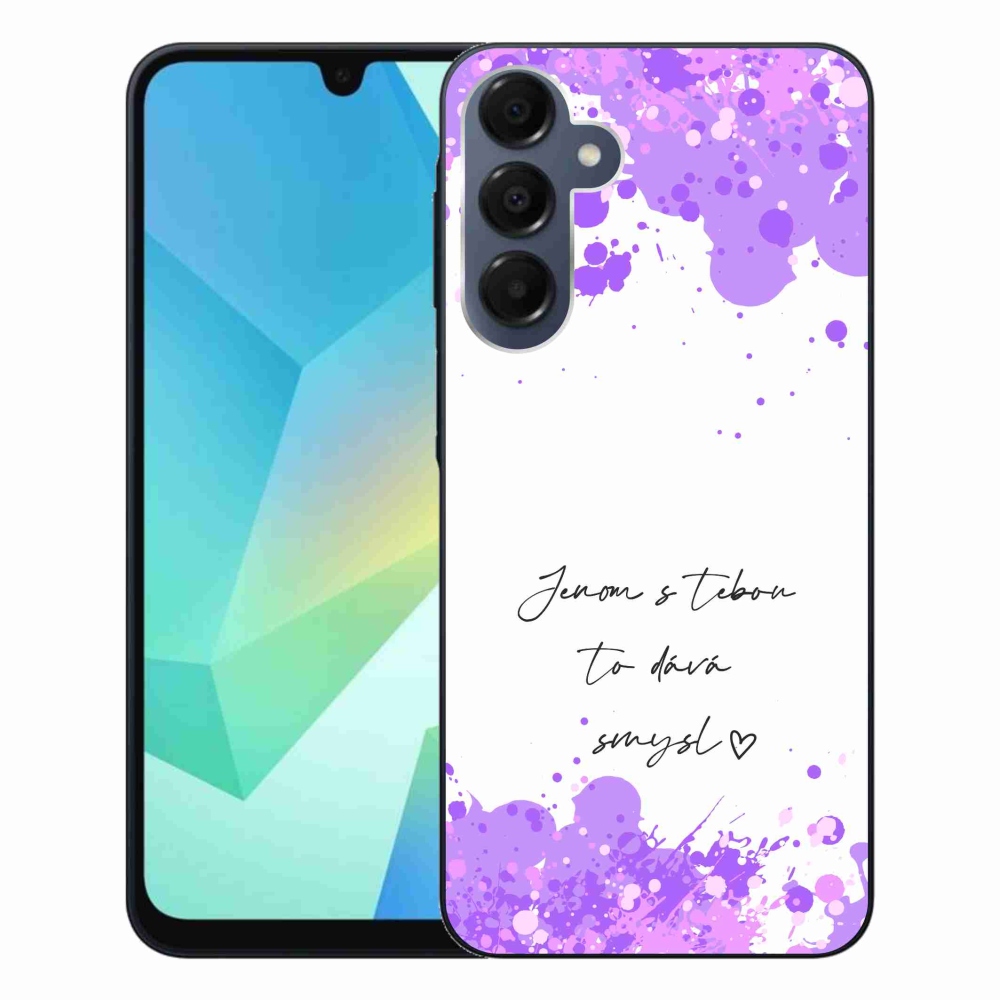 Gél borító mmCase Samsung Galaxy A16 4G/5G - szerelem szöveg fehér háttérrel