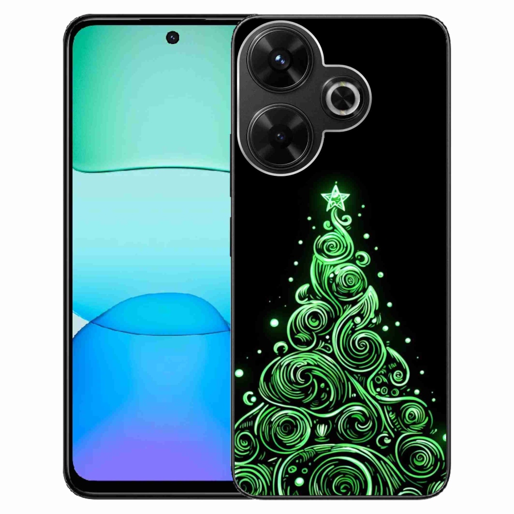 Gél borítás mmCase a Xiaomi Redmi 13 4G/Poco M6 4G - neon karácsonyfa 3