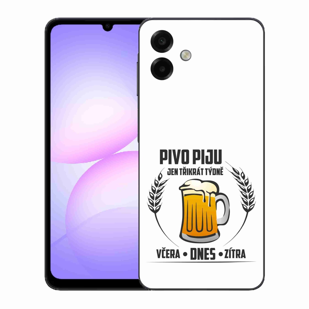 Gél borítás mmCase Samsung Galaxy A07 4G - sör motívum fehér háttérrel
