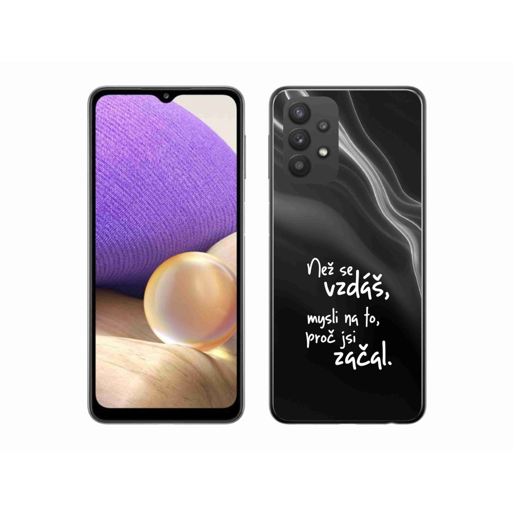 Gél borítás mmCase Samsung Galaxy A32 5G - idézet 2 fekete háttér