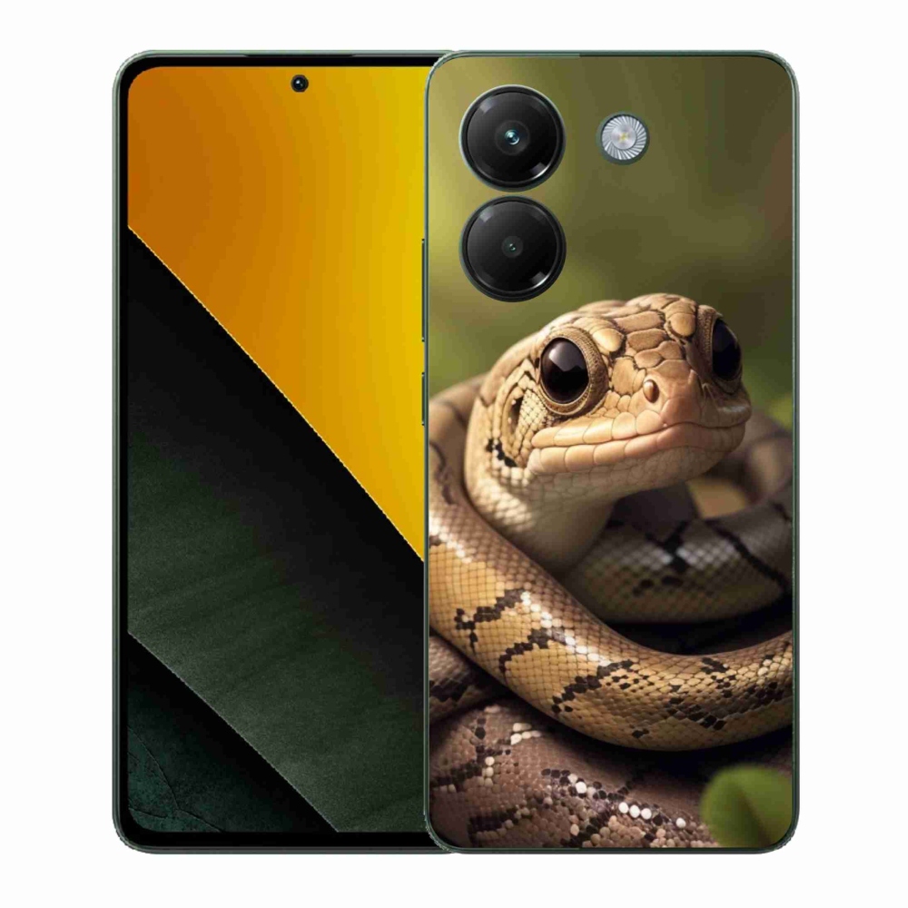 Gél borítás mmCase a Xiaomi Poco M7 Pro 5G számára - kígyó 1