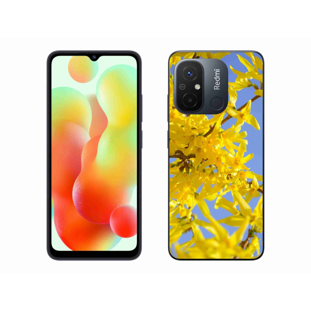 Gél borítás mmCase a Xiaomi Redmi 12C-hez - sárga virágok