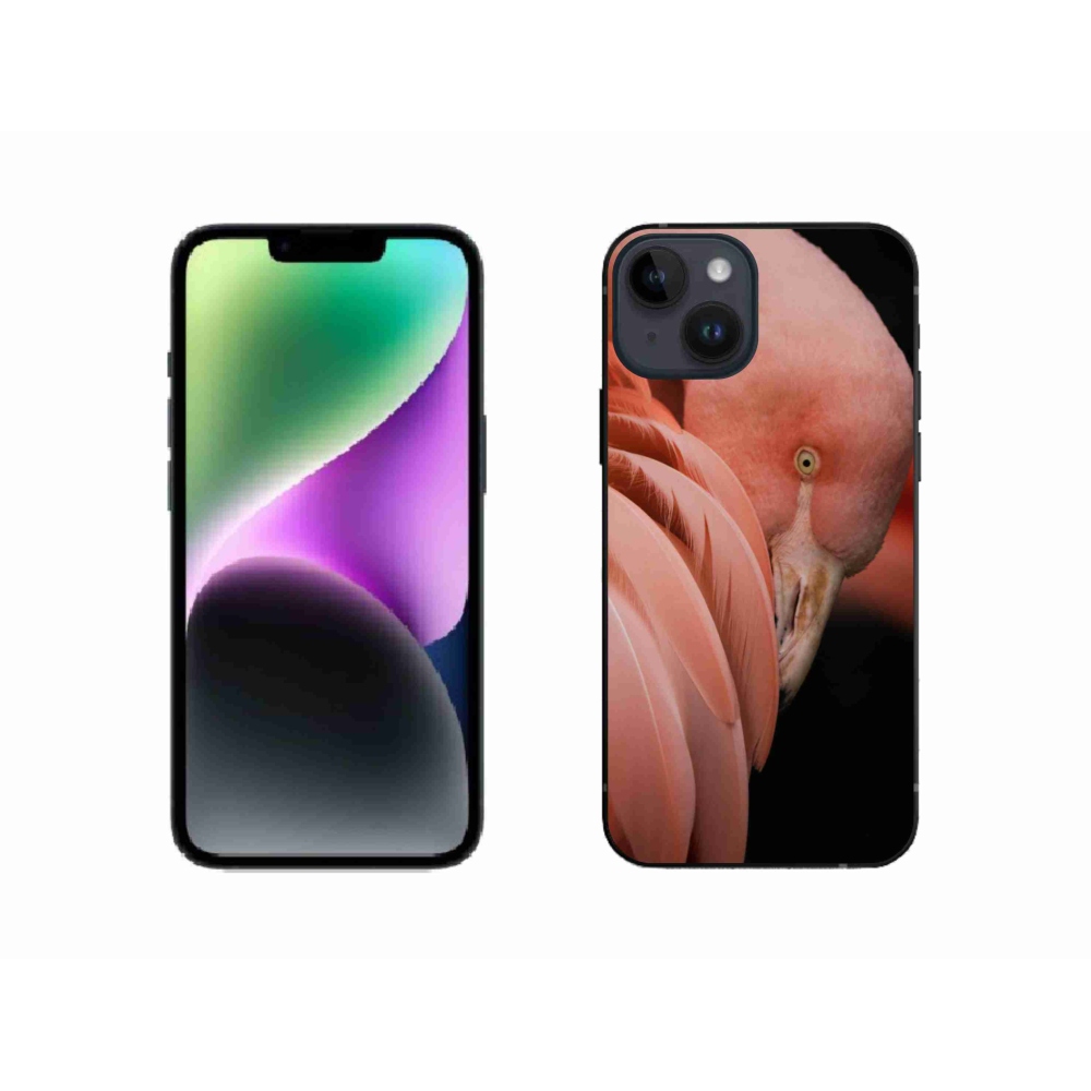 Zselés borítás mmCase iPhone 14 készülékhez - flamingó 3