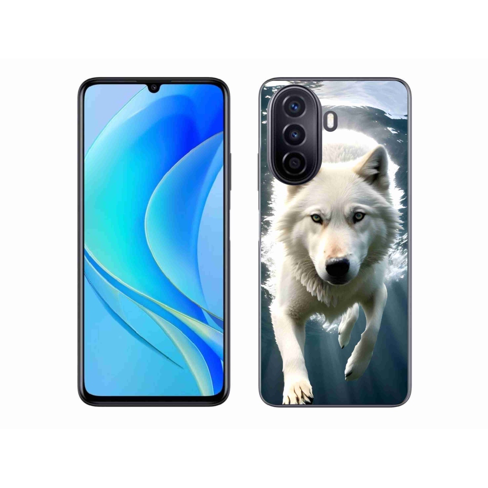 Gél borítás mmCase a Huawei Nova Y70 készülékhez - fehér farkas