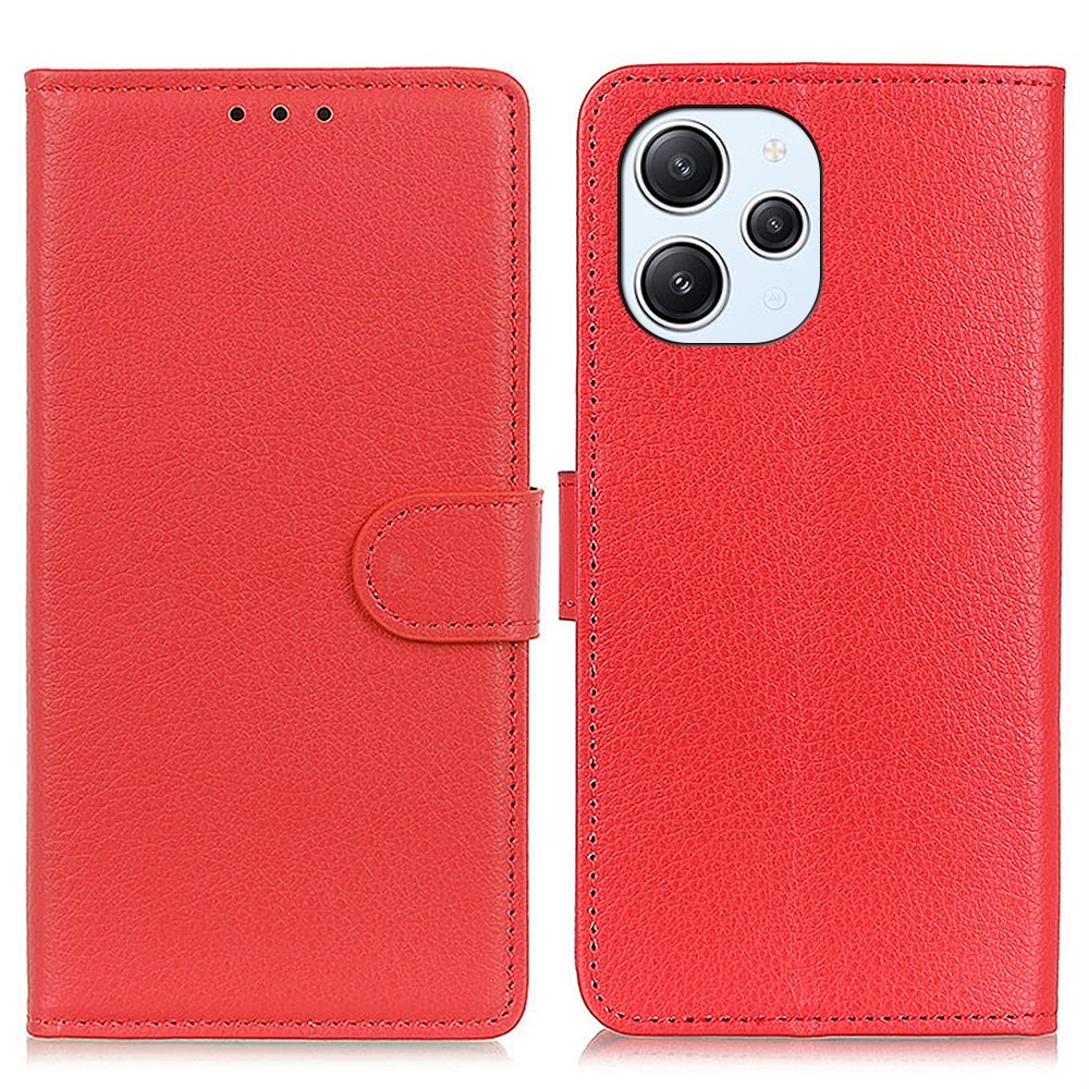 Litchie könyv tok a Xiaomi Redmi 12 4G/5G készülékhez - piros