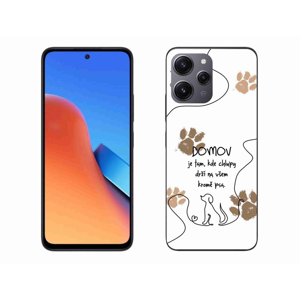 Gél borítás mmCase a Xiaomi Redmi 12-hez - kutya motívum fehér háttérrel