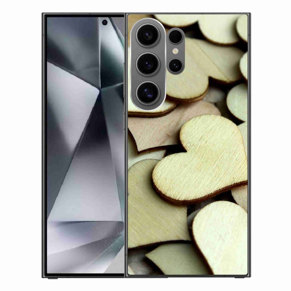 Zselés borítás mmCase Samsung Galaxy S24 Ultra készülékhez - fából készült szívek