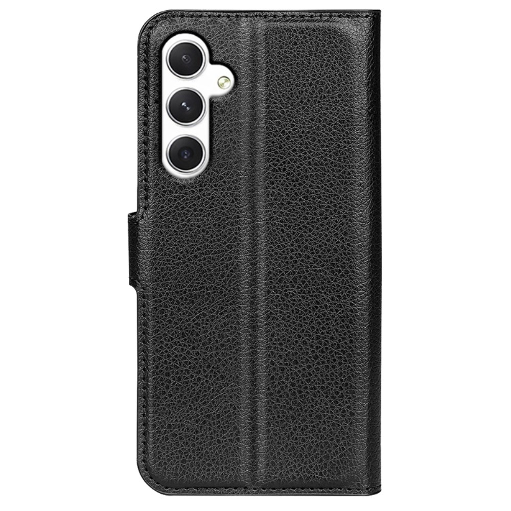 Litchi könyv tok Samsung Galaxy S24 készülékhez - fekete