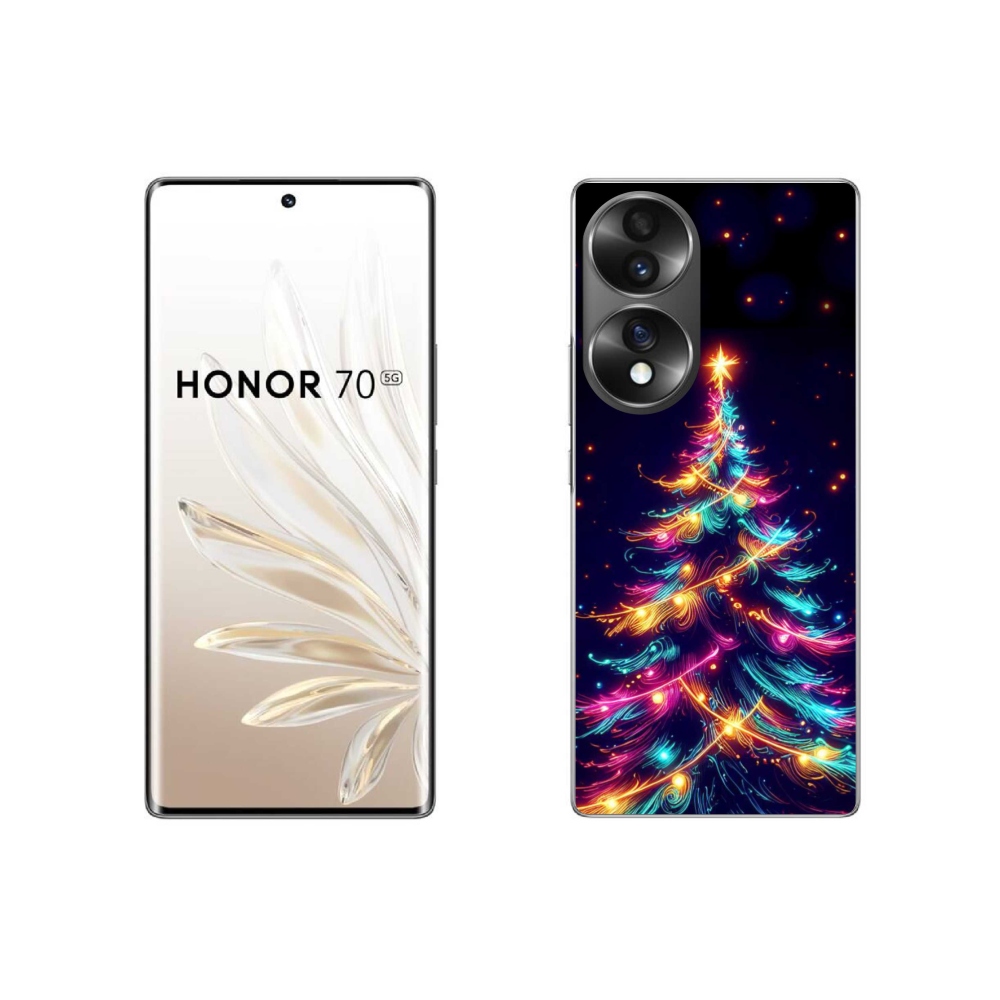 Gél borítás mmCase a Honor 70-hez - neon karácsonyfa