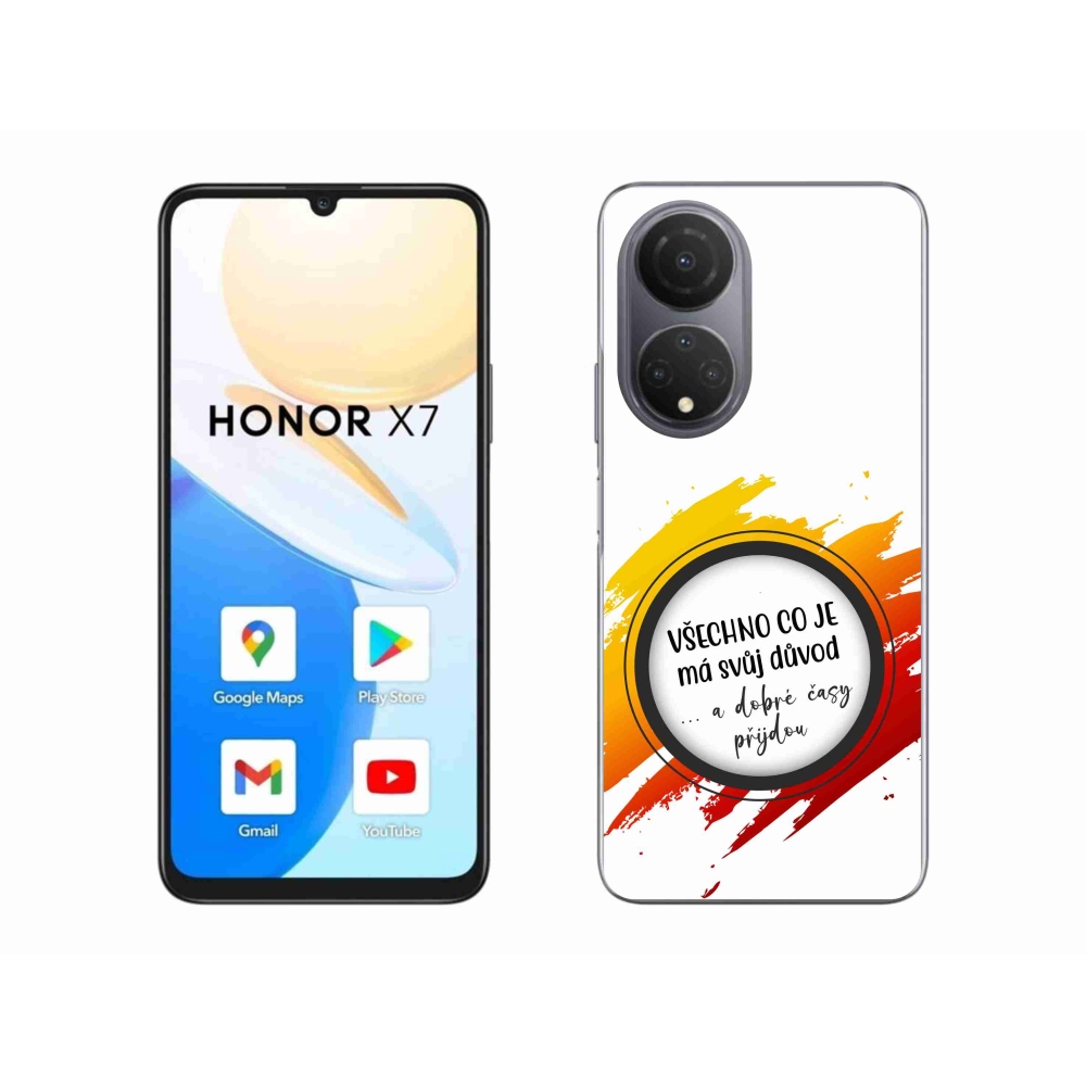 Zselés borítás mmCase a Honor X7 készülékhez - idézet 3 fehér háttér