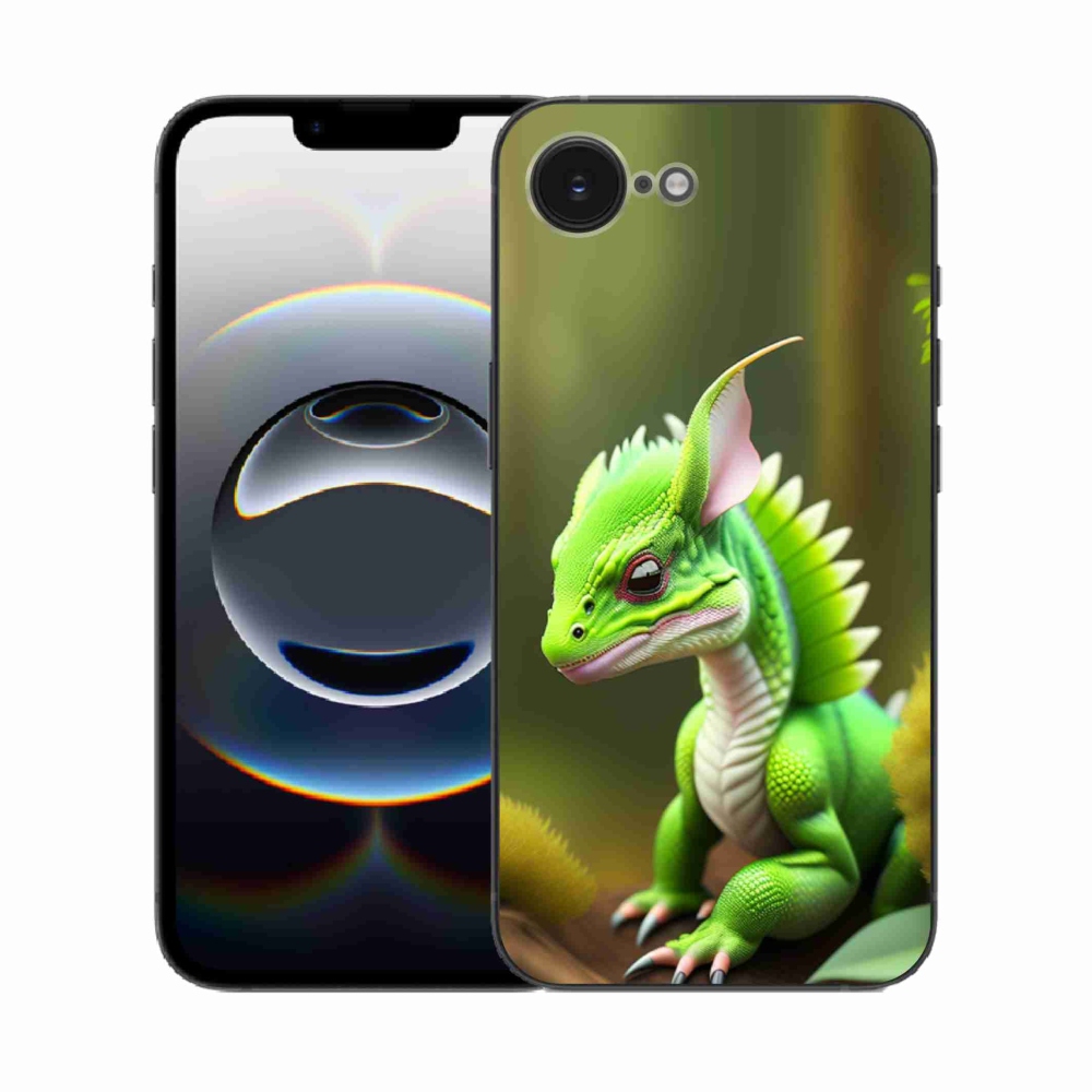 Zselés borítás mmCase iPhone 16e készülékhez - zöld sárkány