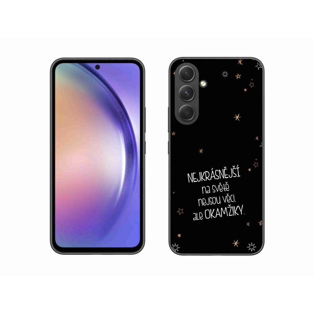 Gél borítás mmCase Samsung Galaxy A54 5G - idézet 4 fekete háttérrel
