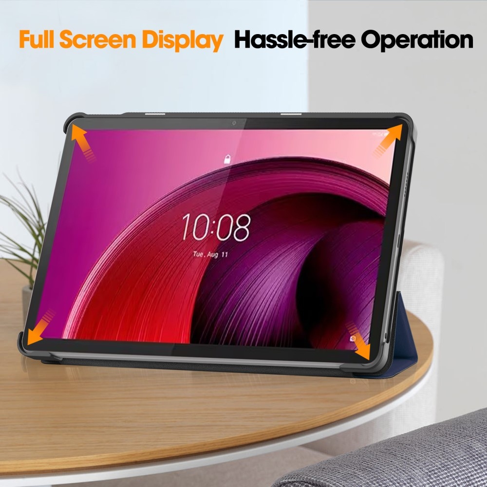 Ügyes záró tok Lenovo Tab M10 5G-hez - sötétkék