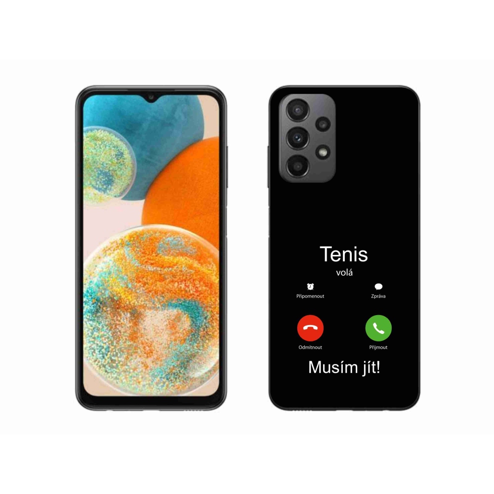 Gél borítás mmCase Samsung Galaxy A23 4G/5G - teniszhívások fekete háttérrel