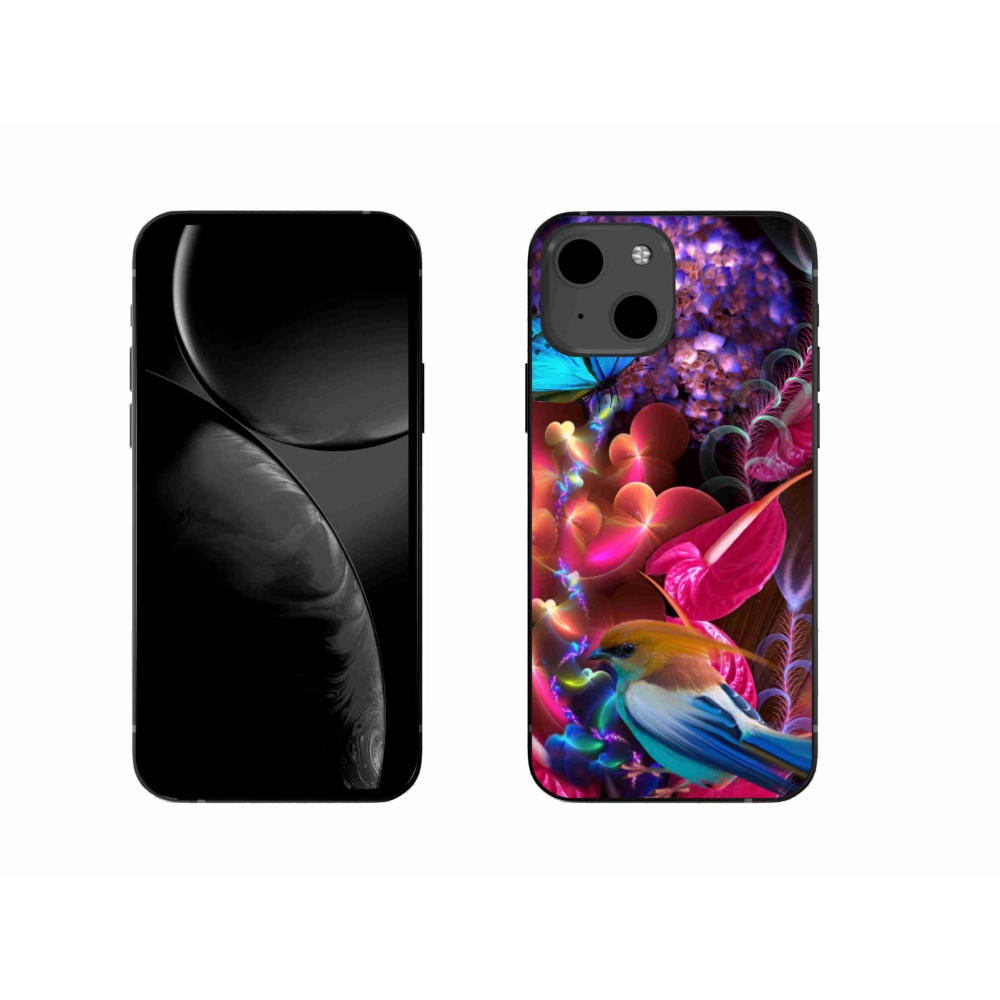 Gél borítás mmCase iPhone 13 készülékhez - színes virágok