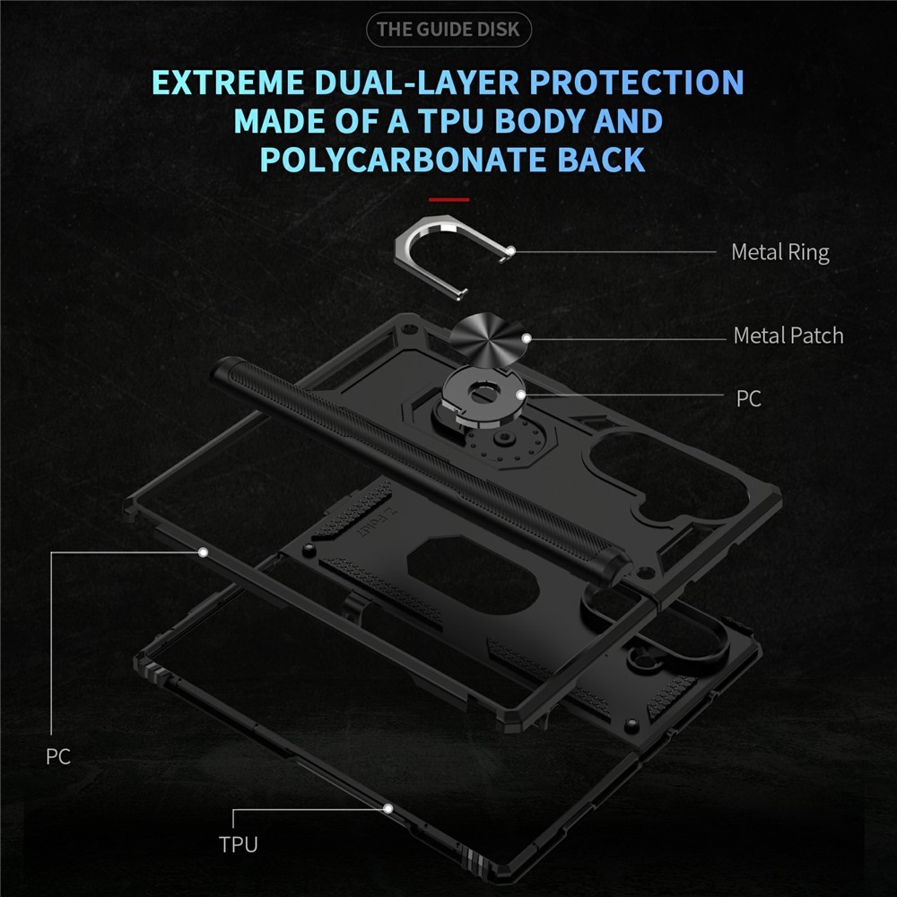 Gyűrűálló borítás Samsung Galaxy Z Fold7 5G készülékhez - fekete