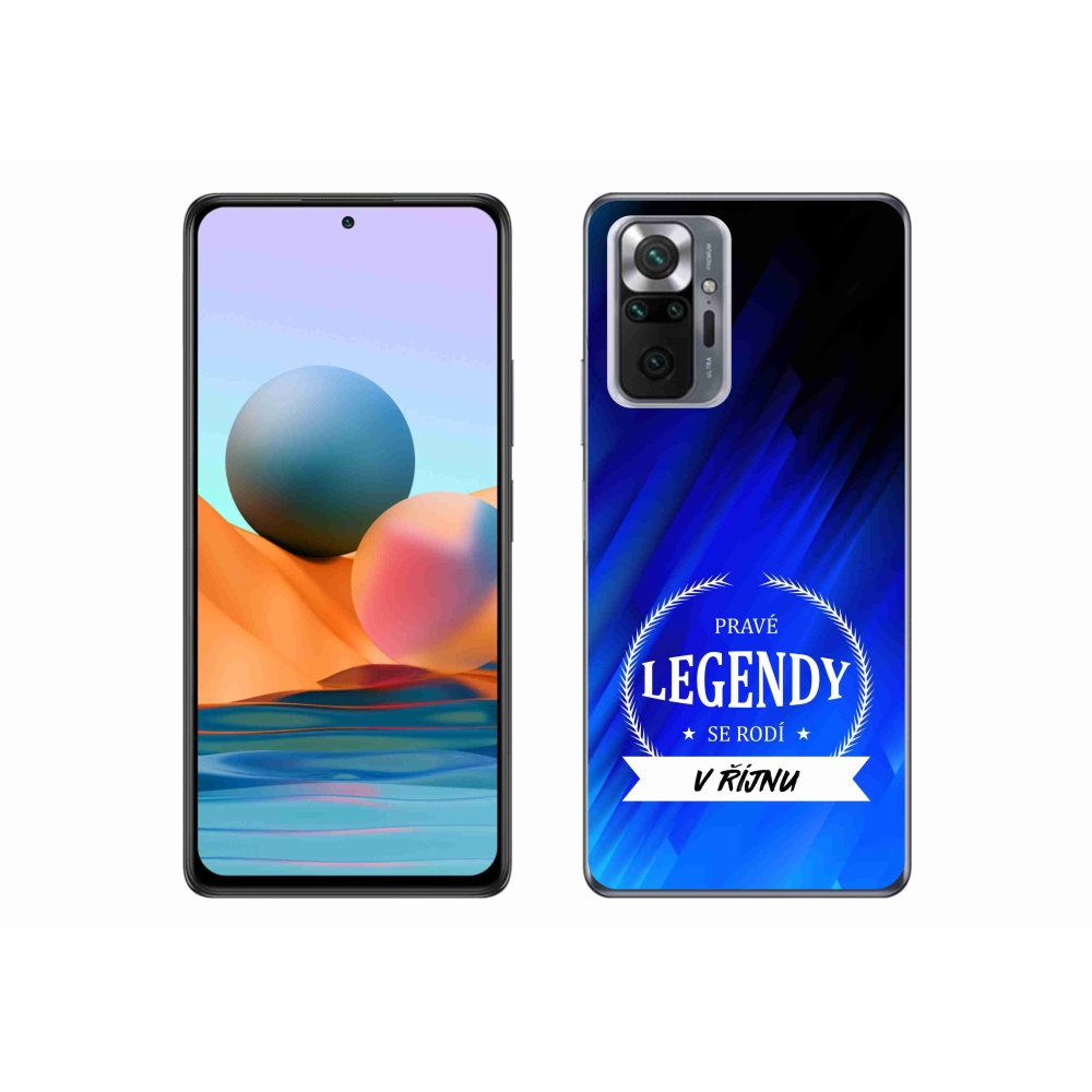 Gél borítás mmCase a Xiaomi Redmi Note 10 Pro - Októberi legendák kék háttérrel