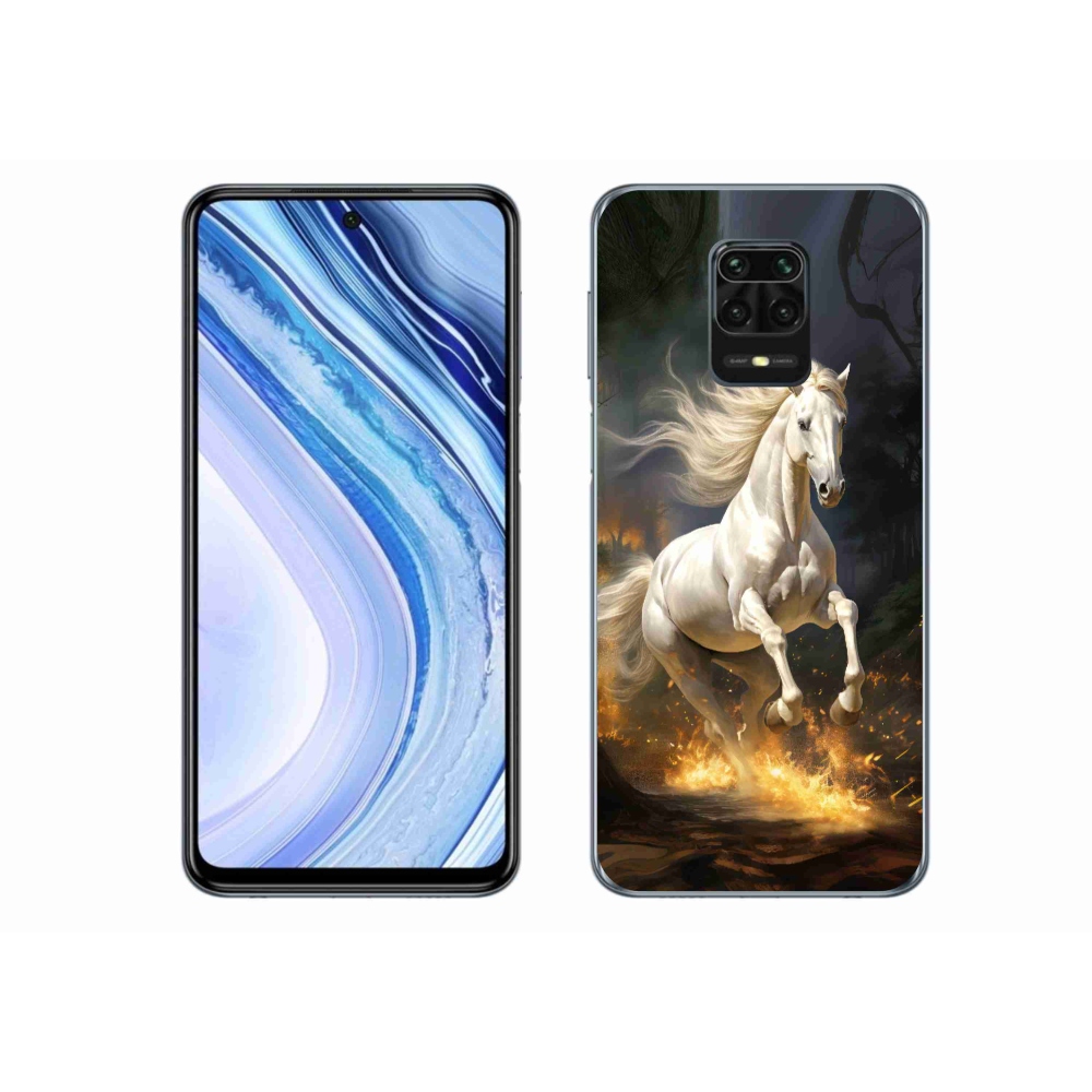 Gél borítás mmCase a Xiaomi Redmi Note 9 Pro-hoz - fehér ló 2