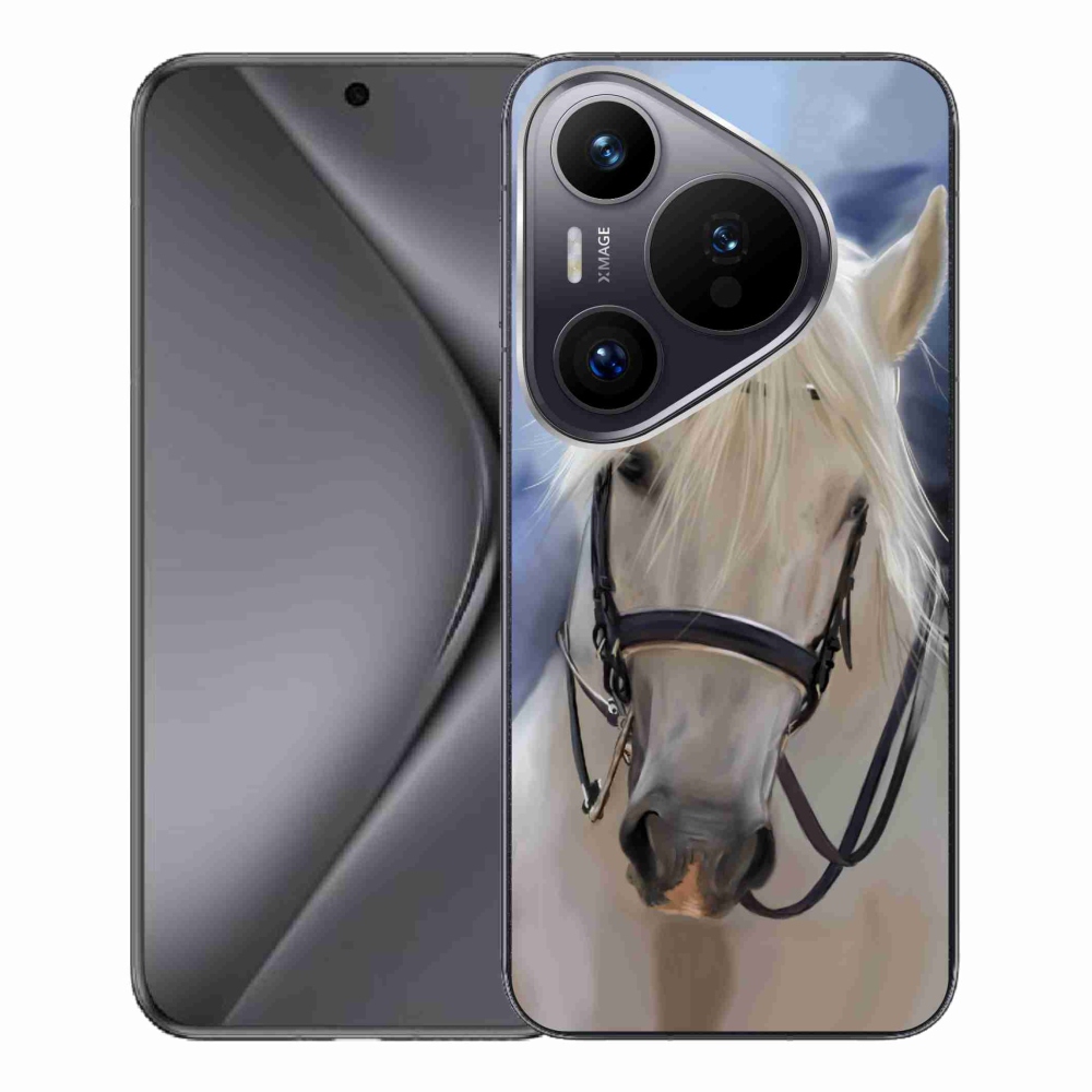 Zselés borítás mmCase a Huawei Pura 70 Pro készülékhez - fehér ló