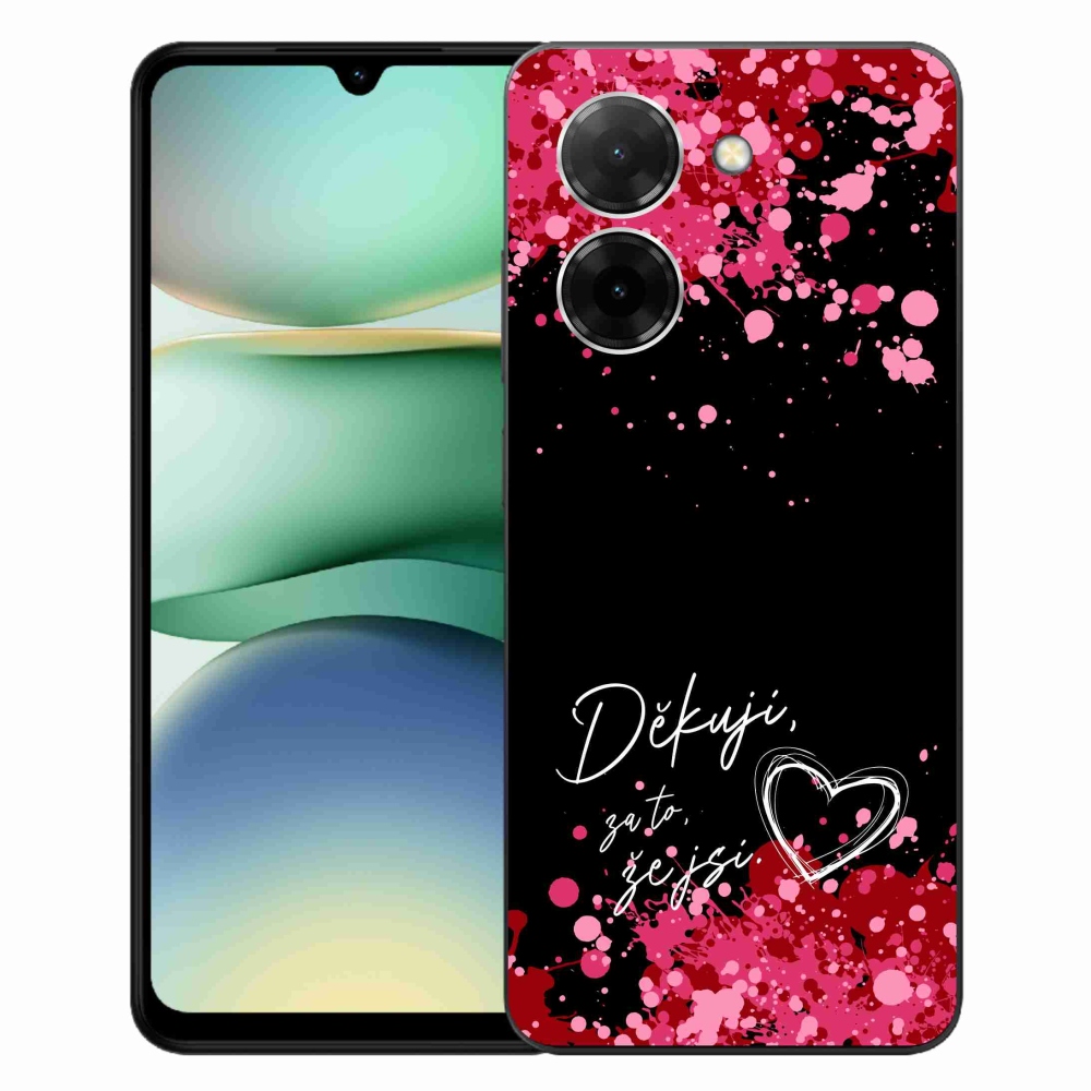 Gél borító mmCase a Xiaomi Redmi A5 (171.7x77.8x8.3mm) - szerelem szöveg 2 fekete háttérrel