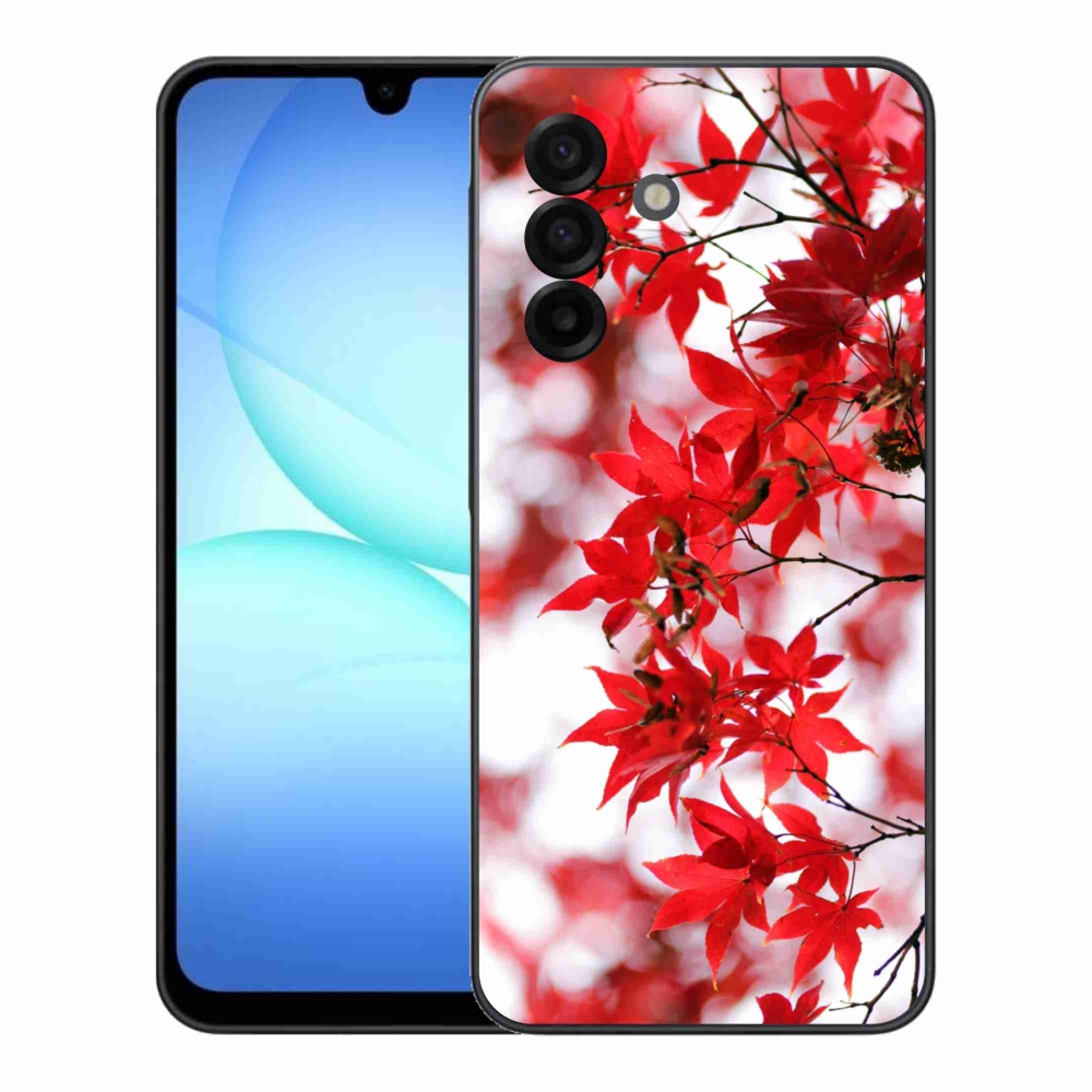 Zselés borítás mmCase Samsung Galaxy A17 5G - piros levelek