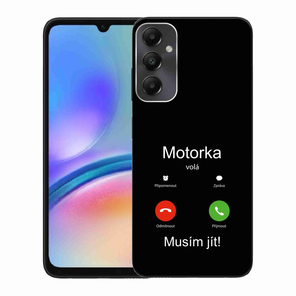 Gél borító mmCase Samsung Galaxy A05s - motoros hívások fekete háttérrel