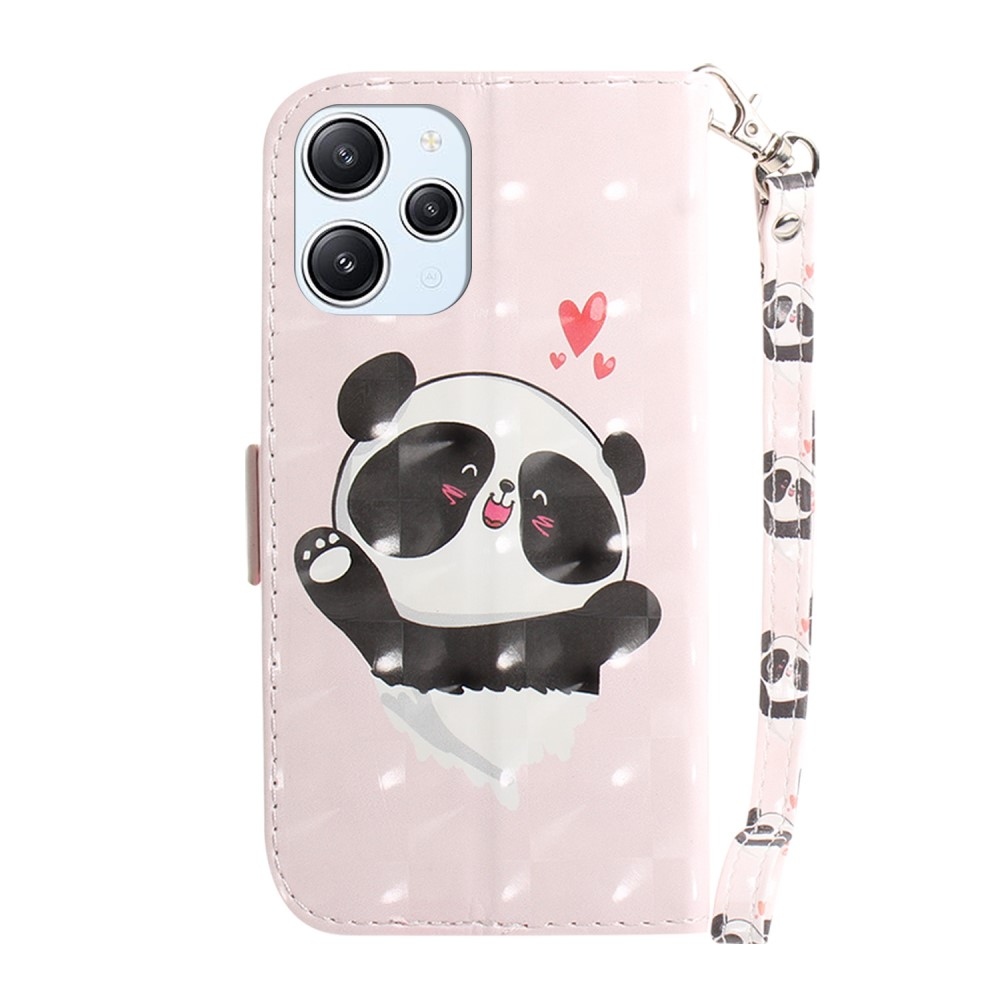 Nyomtatott könyv tok a Xiaomi Redmi 12 4G/5G készülékhez - aranyos panda