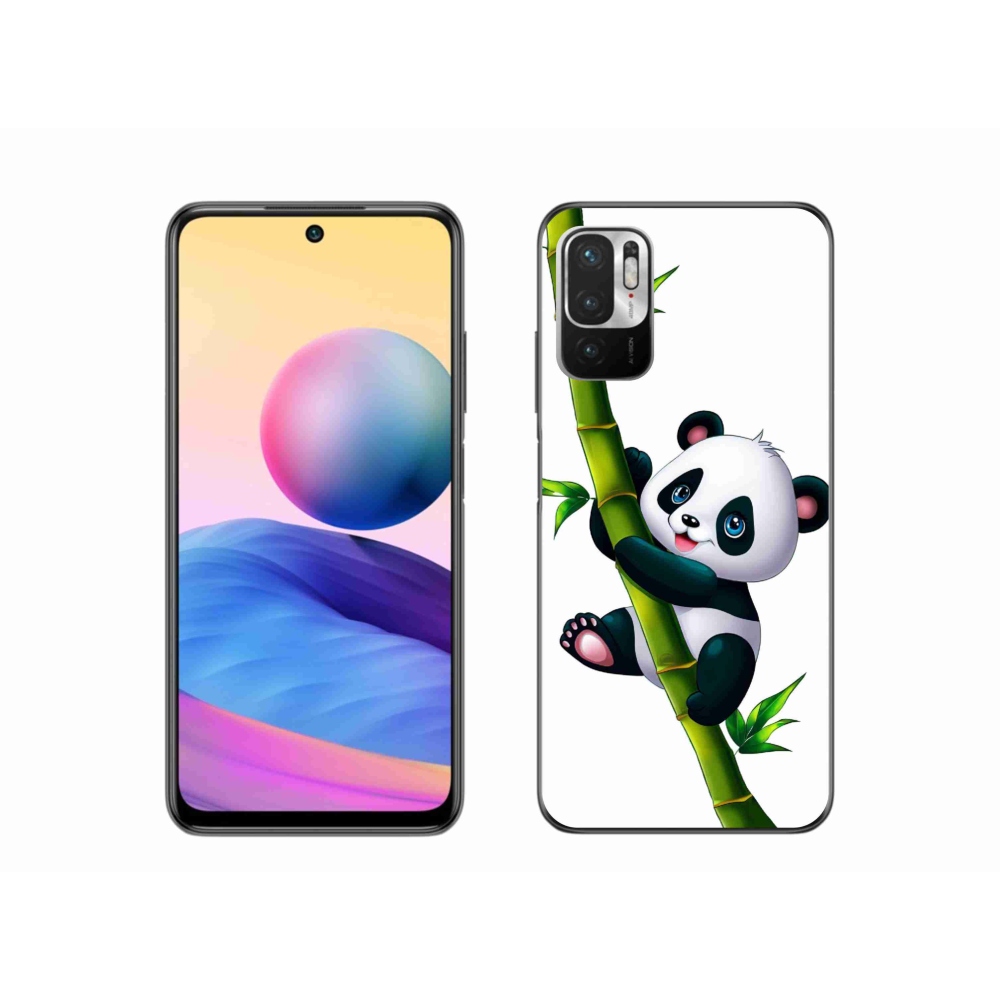 Gél borító mmCase a Xiaomi Redmi Note 10 5G-hez - panda a bambuszon