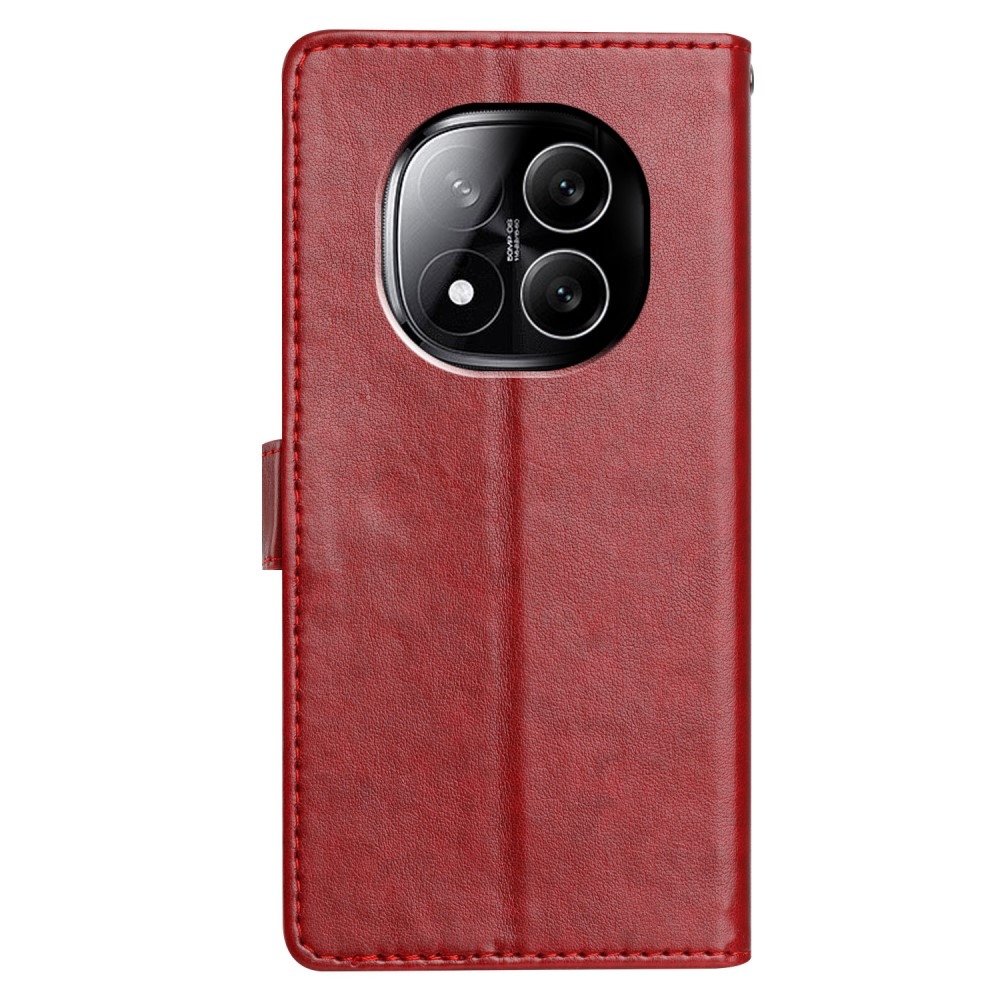 Vérrögök könyv tok Xiaomi Redmi Note 14 Pro 5G/Poco X7 5G - piros