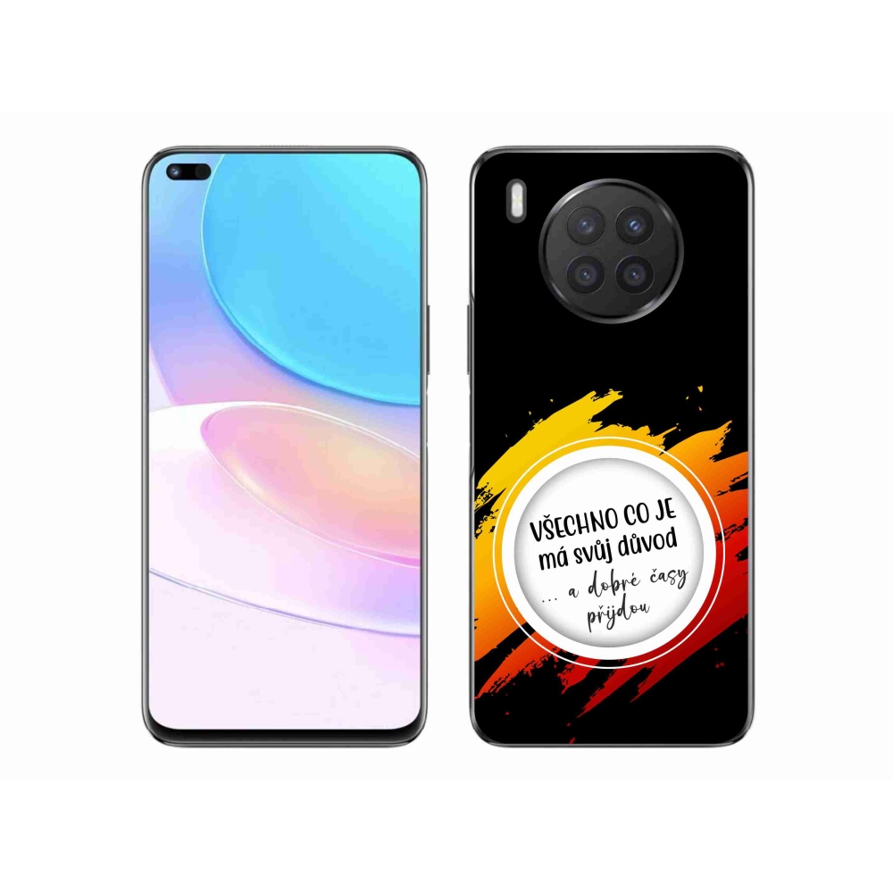 Gél borítás mmCase a Huawei Nova 8i - idézet 3 fekete háttérrel
