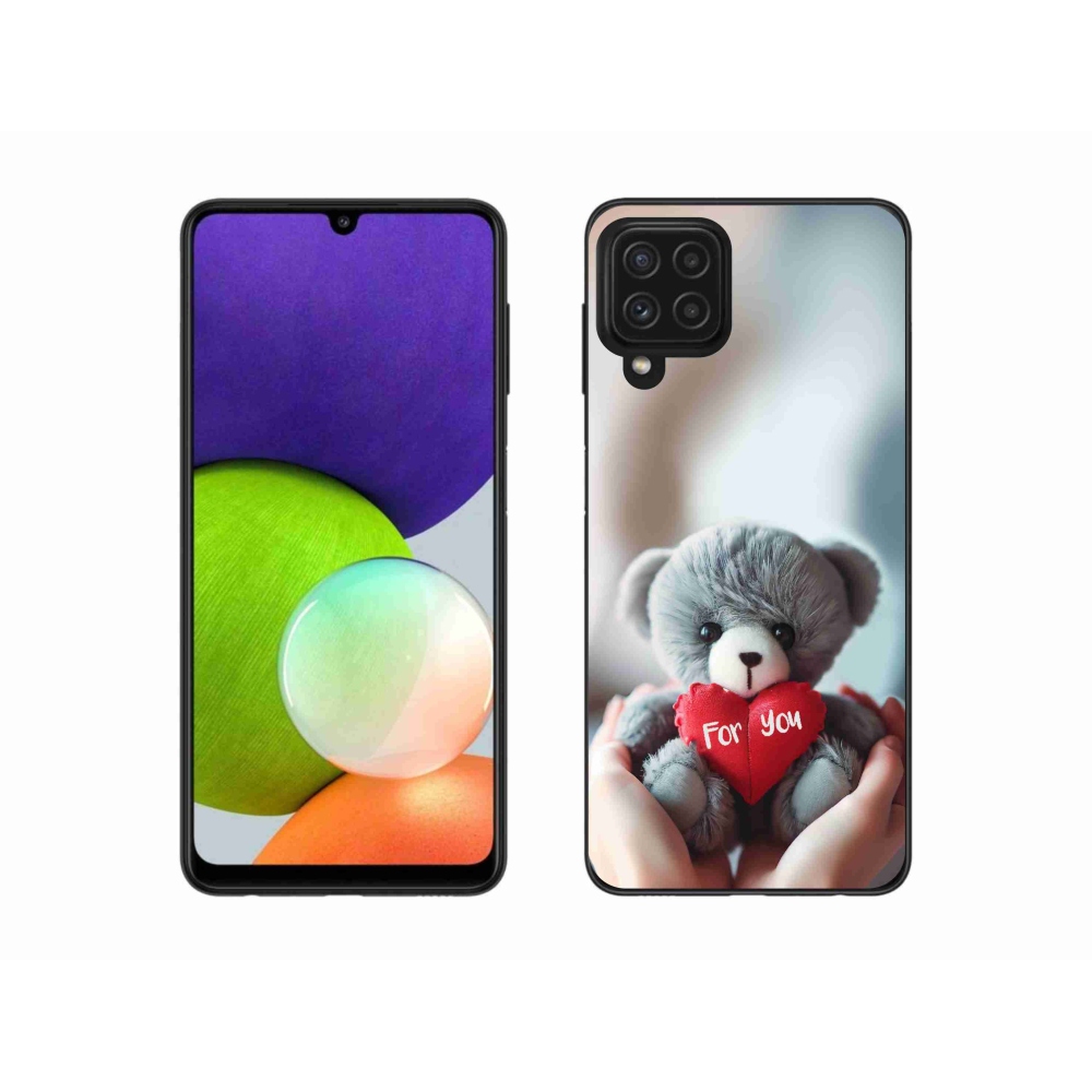 Gél borítás mmCase Samsung Galaxy A22 4G - mackó a szerelmesek számára