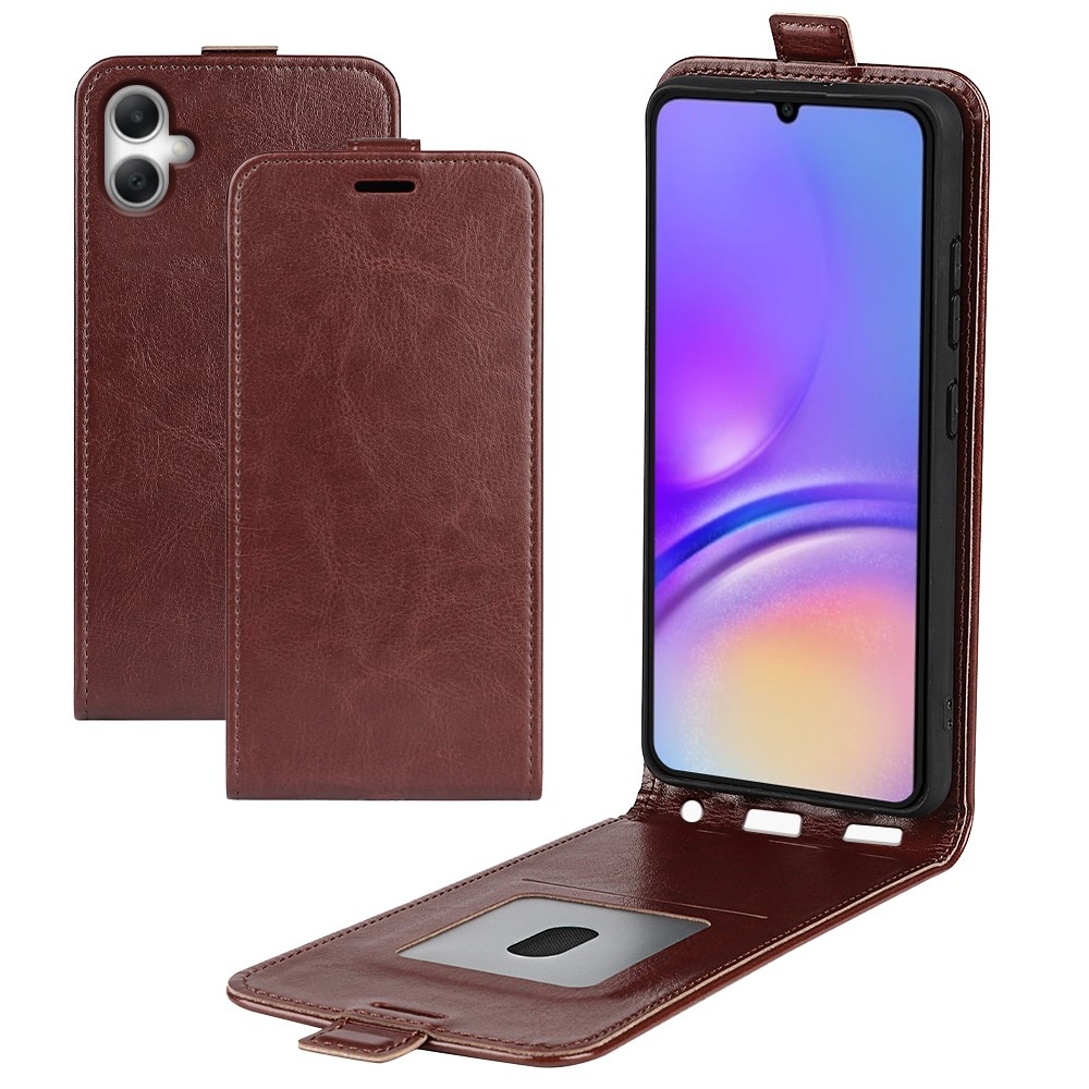 Függőleges flip tok Samsung Galaxy A07 4G - barna