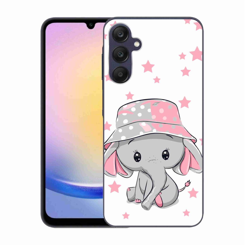 Gél védőhuzat mmCase Samsung Galaxy A25 5G - rózsaszín elefánthoz