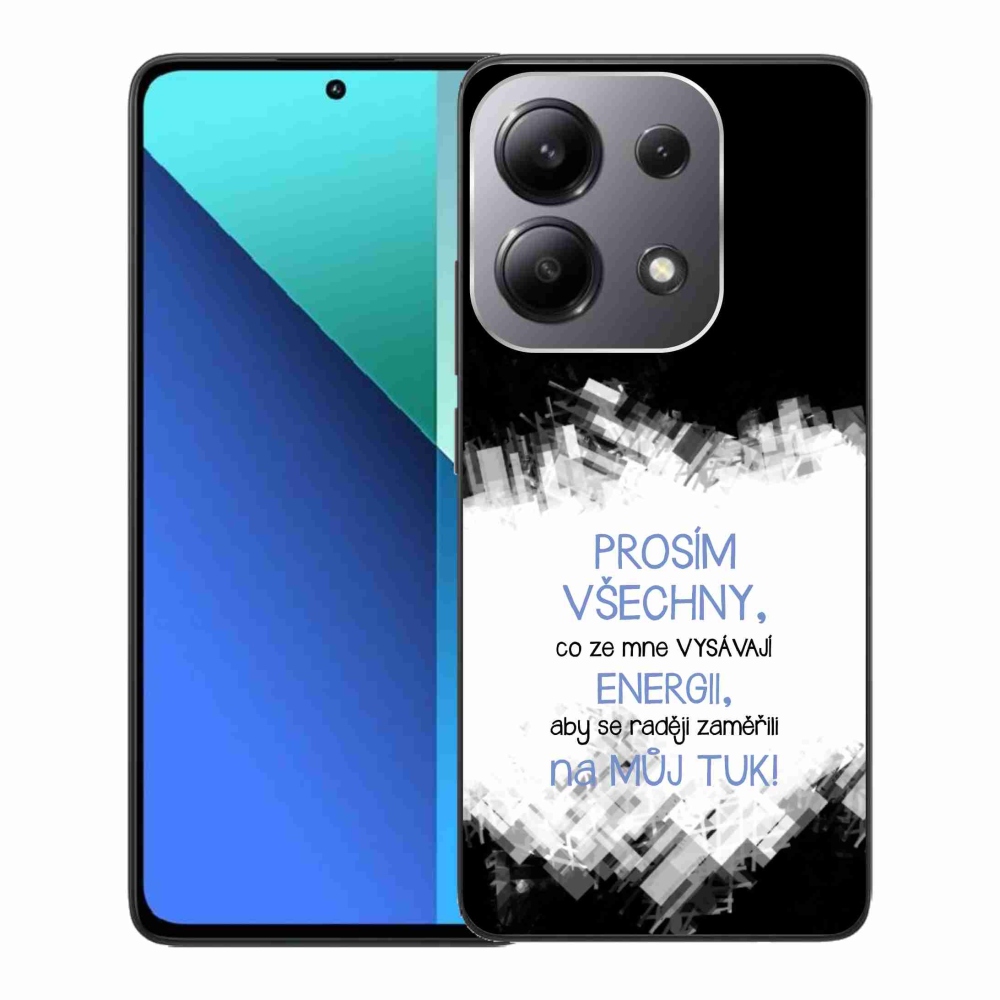Gél borító mmCase a Xiaomi Redmi Note 13-hoz - vicces szöveg 1 kék