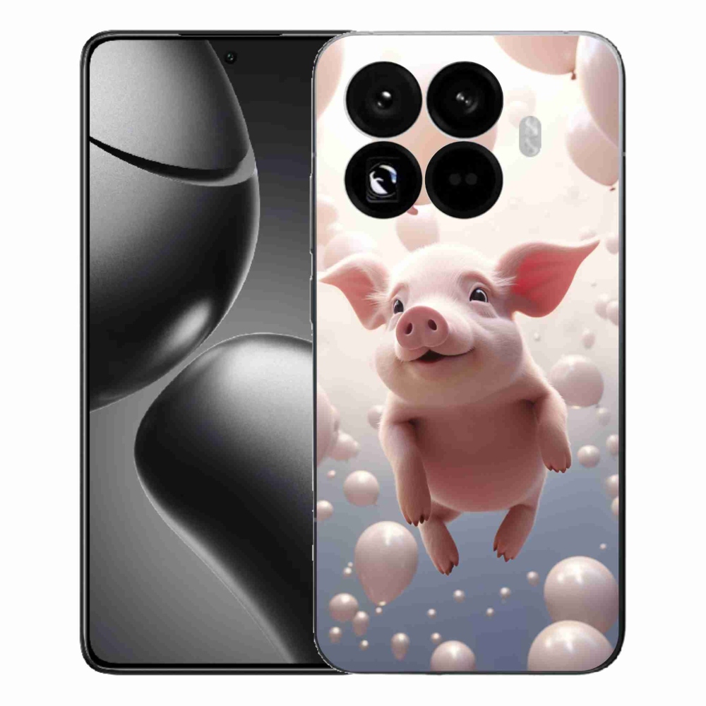 Gél borítás mmCase a Xiaomi 15T Pro számára - malac lufikkal