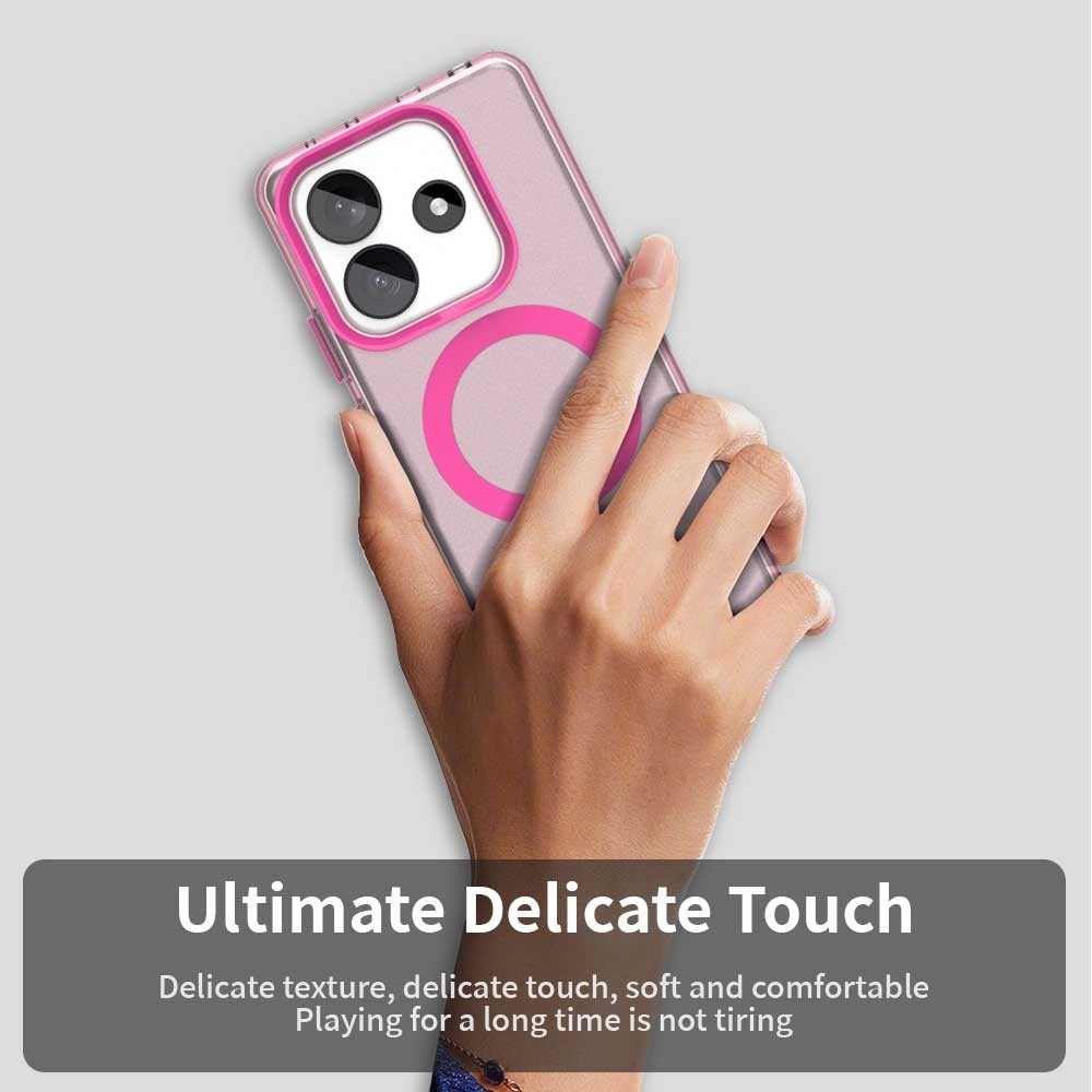 Candy zselés tok MagSafe-val a Xiaomi Redmi Note 14 5G-n - rózsaszínű