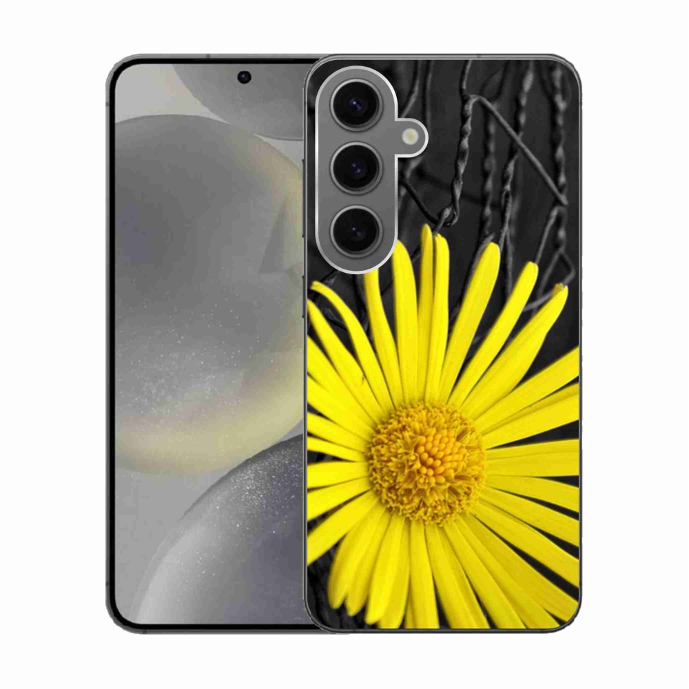 Gél védőhuzat mmCase Samsung Galaxy S24 készülékhez - sárga virág