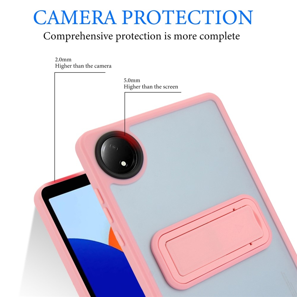 Skiny zselés tok fix hátlappal és flip állvánnyal Xiaomi Redmi Pad SE 8.7-hez - rózsaszínű