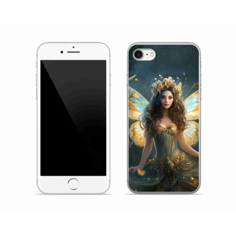 Zselés borítás mmCase iPhone SE (2020) - pillangó nőhöz
