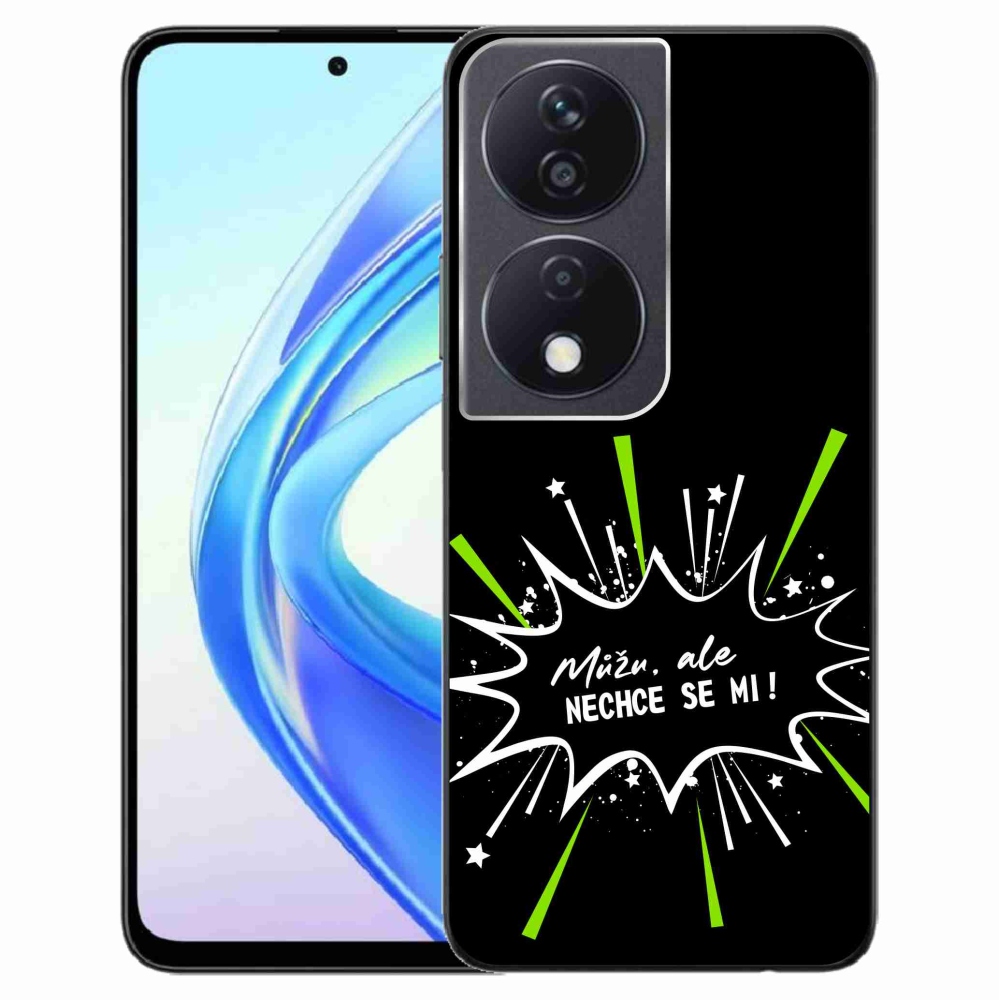 Gél borító mmCase a Honor X7b/Honor 90 Smart készülékhez - vicces szöveg 11 fekete háttér