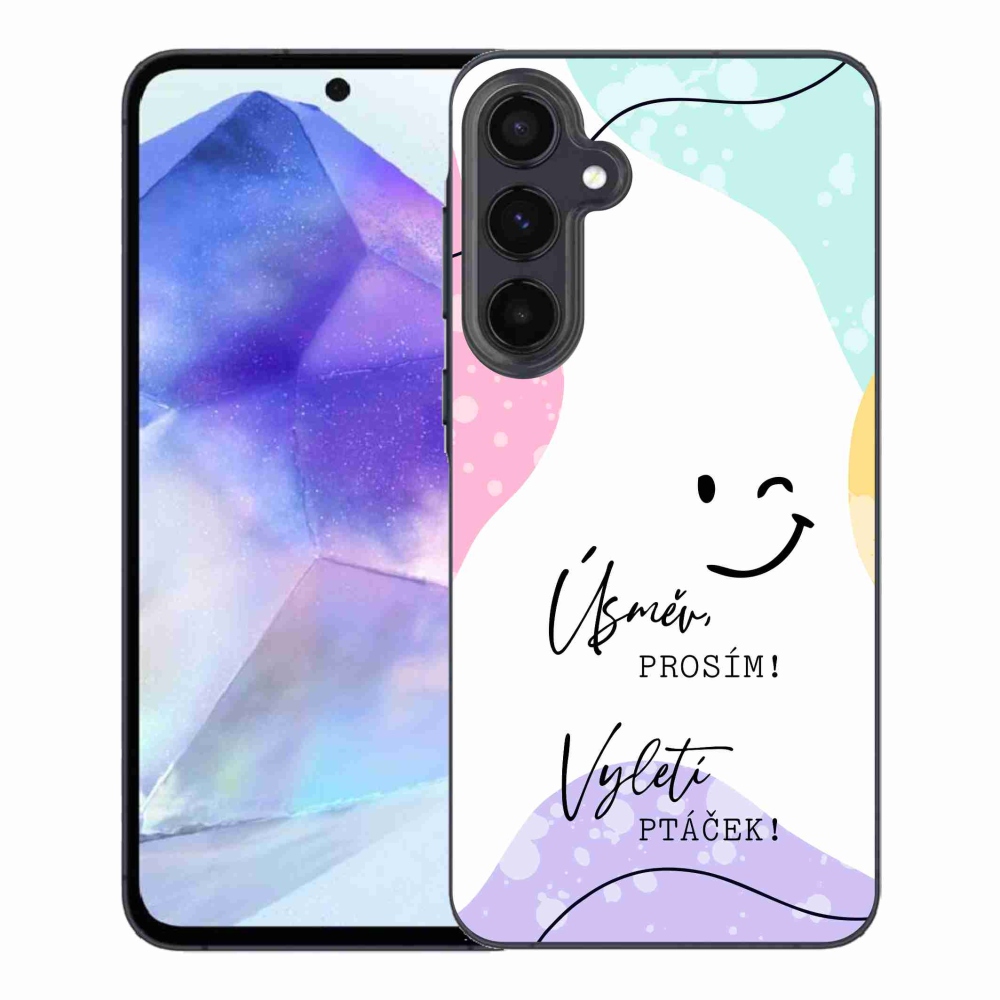 Gél borító mmCase Samsung Galaxy A55 5G - vicces szöveg 4 fehér háttérrel